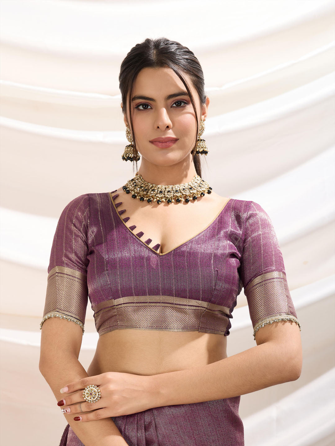 Woven Design Linen Blend Saree