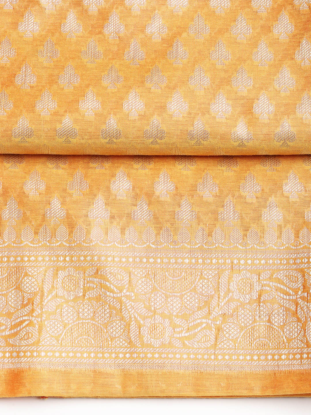 Woven Banarasi Chanderi Unstitched Suit With Dupatta