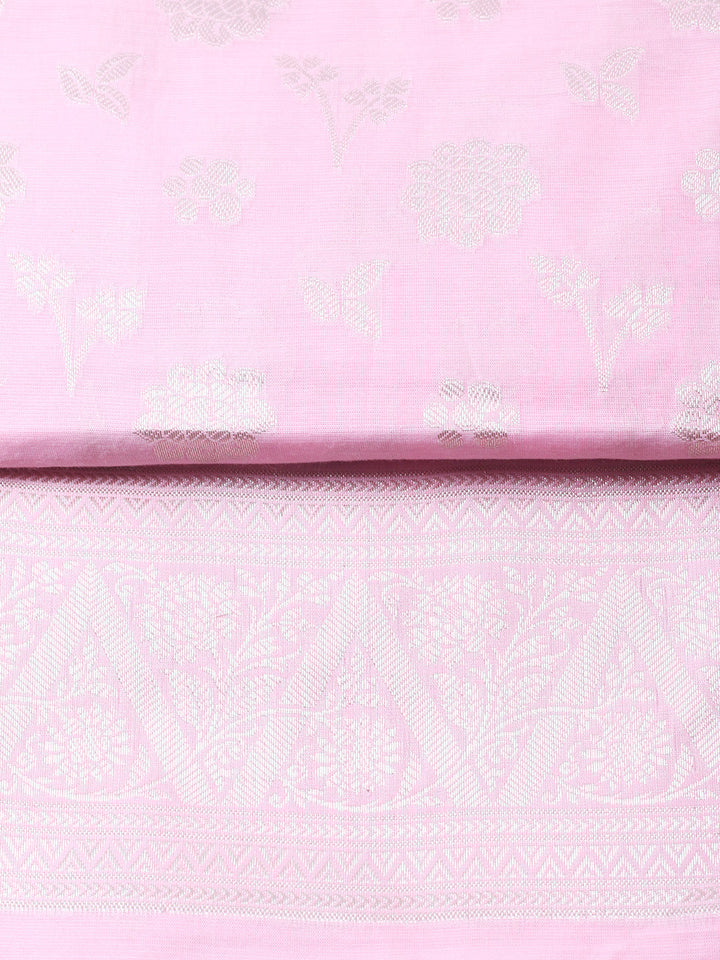 Woven Design Chanderi Unstitched Suit With Pant &amp; Dupatta