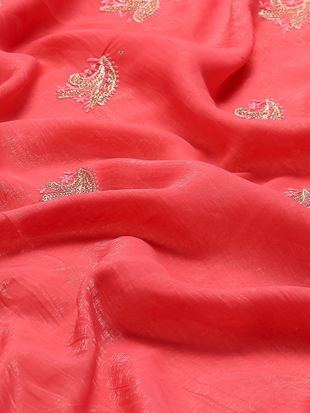 Embroidered Chiffon Saree