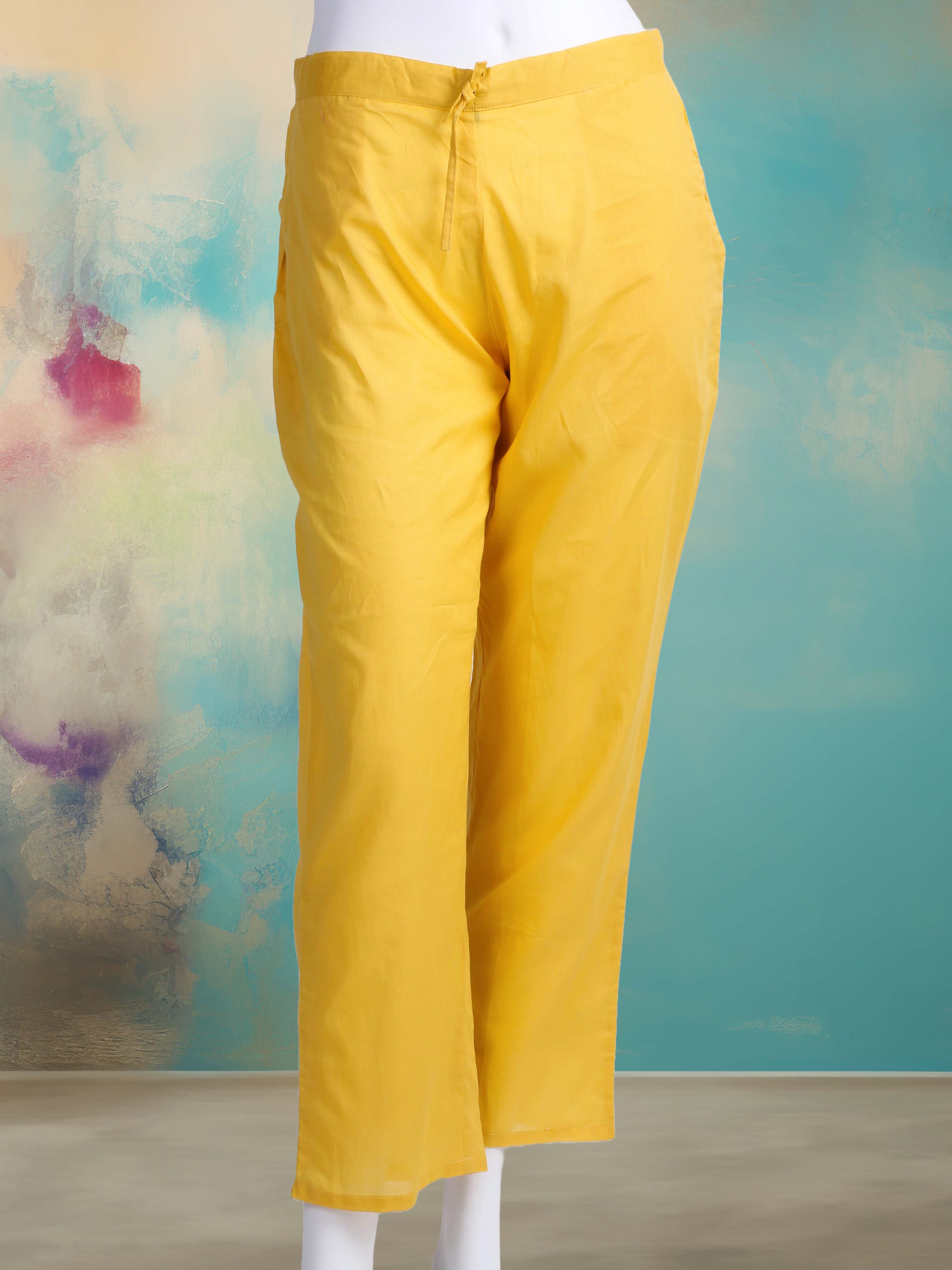 Embroidered Chanderi Kurta With Pant & Dupatta