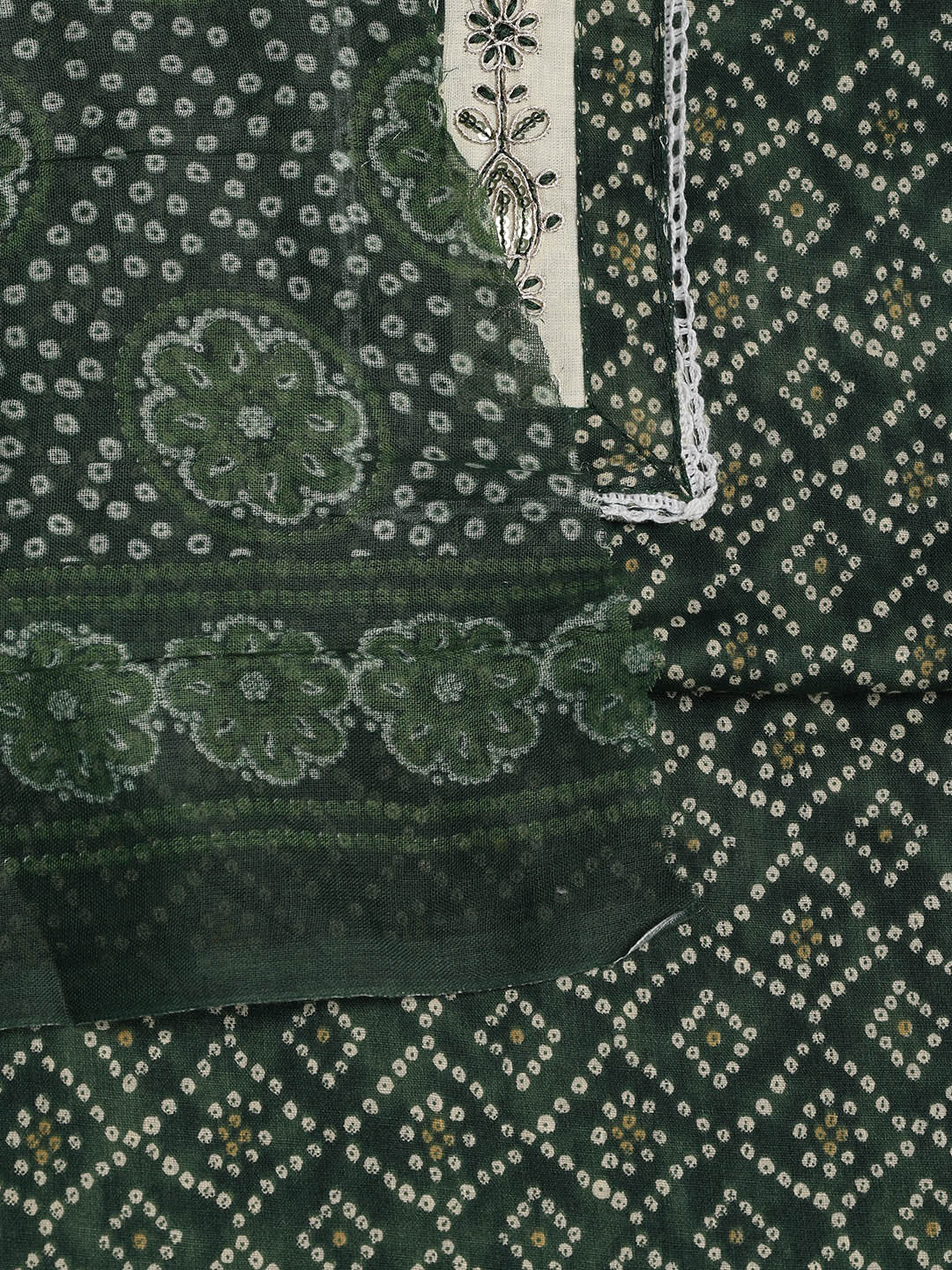 Printed Cotton Blend Unstitched Suit With Dupatta