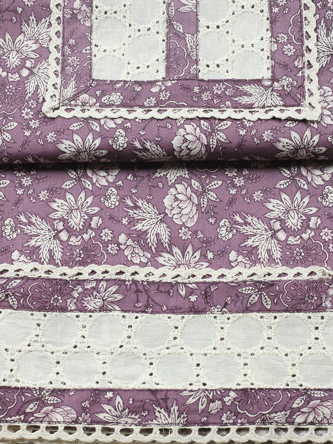 Printed Cotton Blend Unstitched Suit With Pant &amp; Dupatta