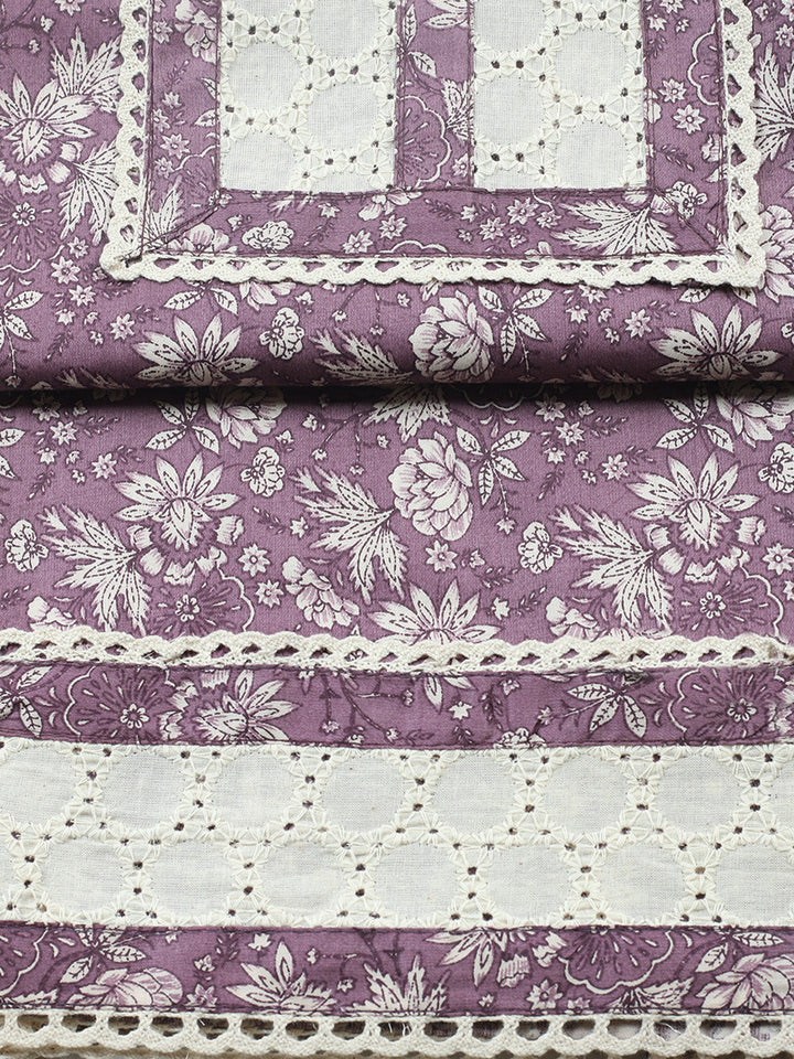 Printed Cotton Blend Unstitched Suit With Pant &amp; Dupatta
