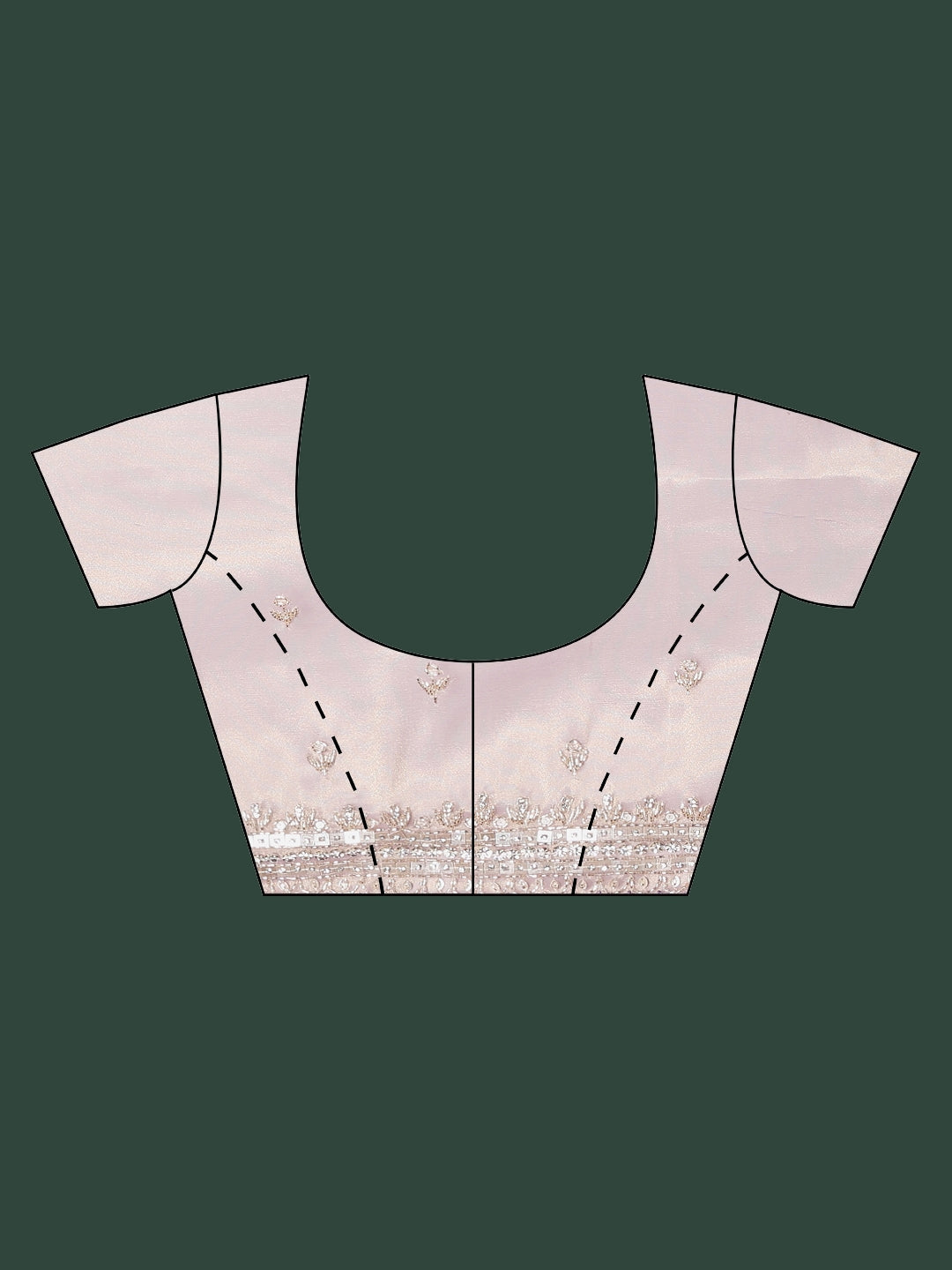 Stone &amp; Sequin Embroidered Tissue Saree