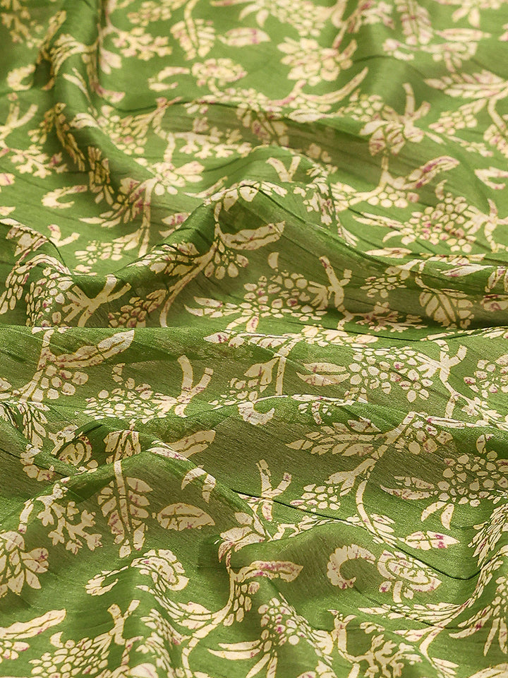 Floral Printed Art Silk Saree