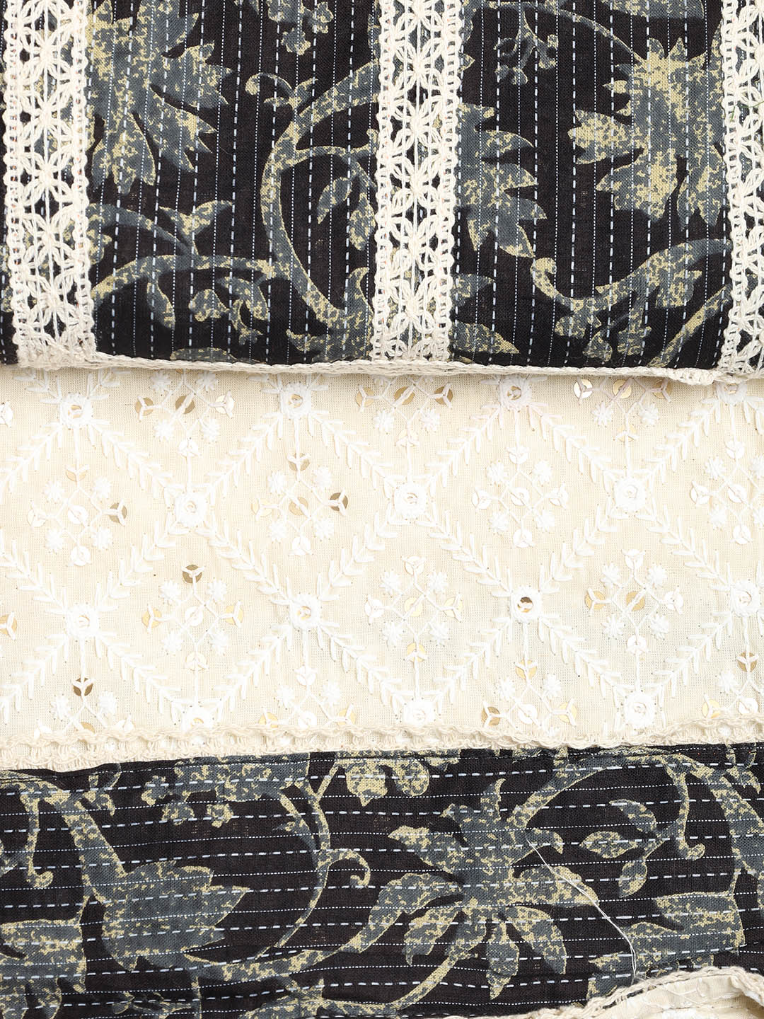 Embroidered Cotton Blend Unstitched Suit With Dupatta