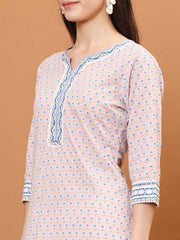 Printed Cotton Blend Kurta