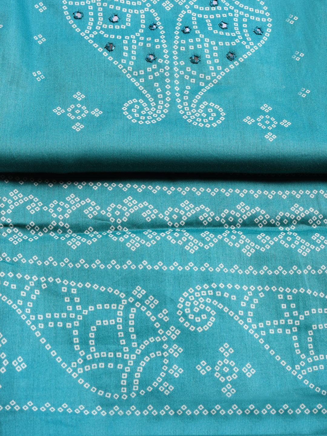 Printed Cotton Blend Unstitched Suit With Pant &amp; Dupatta