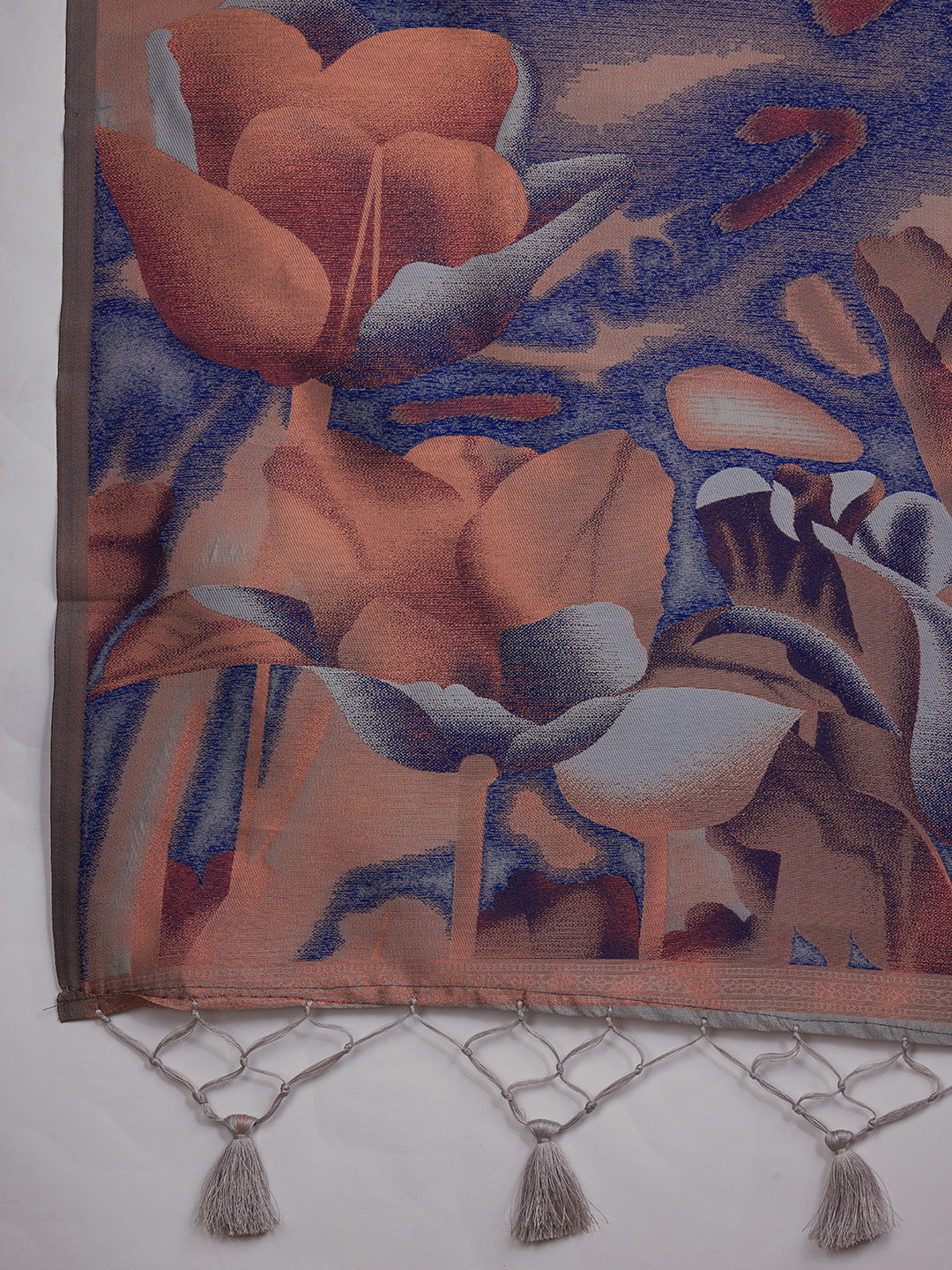 Zari Border Booti Art Silk Woven Saree