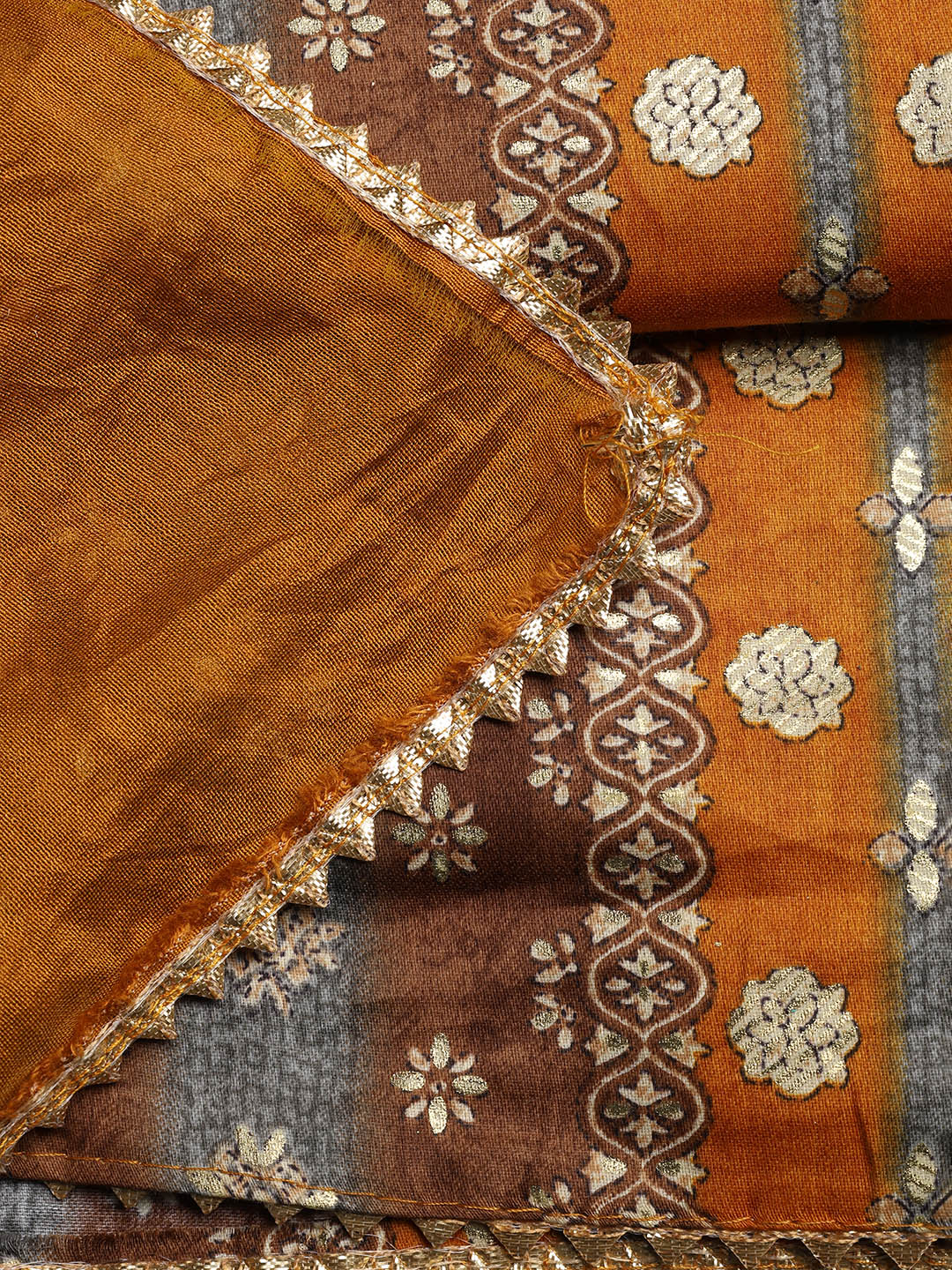 Neck Embroidered Cotton Blend Unstitched Suit With Dupatta