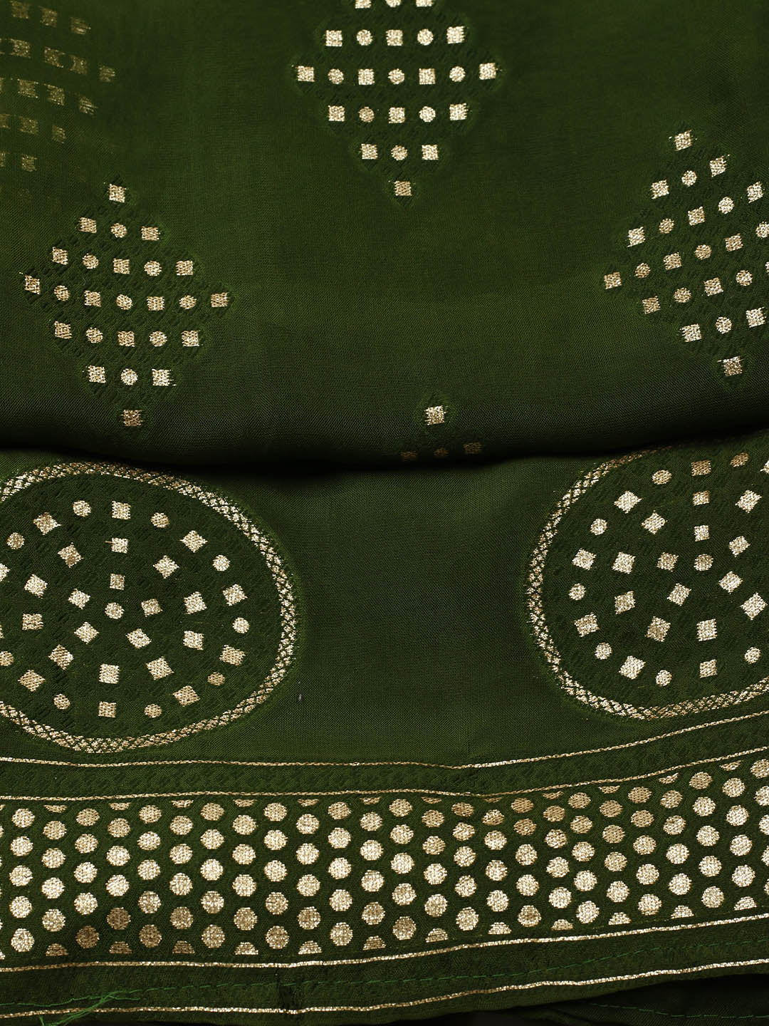 Embroidered Chanderi Unstitched Suit With Pant &amp; Dupatta