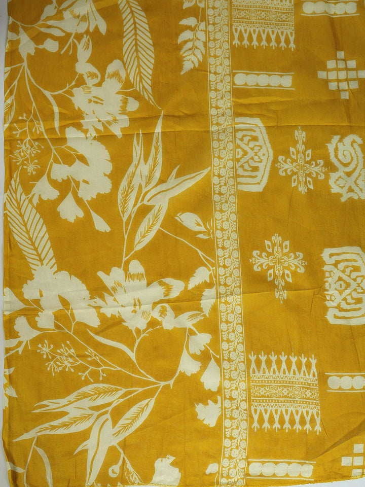 Printed Cotton Blend Kurta With Pant &amp; Dupatta