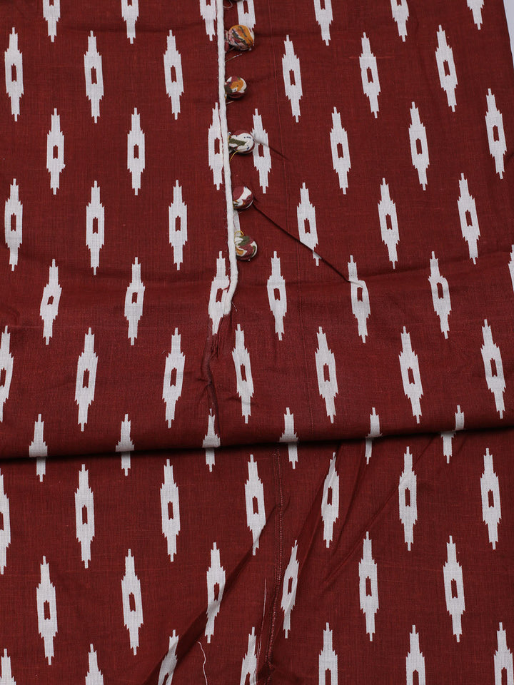 Printed Cotton Blend Unstitched Suit With Dupatta
