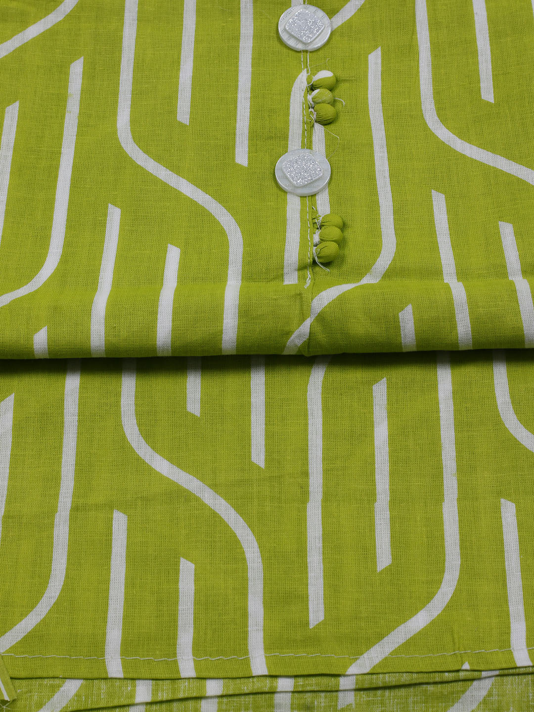 Printed Cotton Blend Unstitched Suit With Dupatta