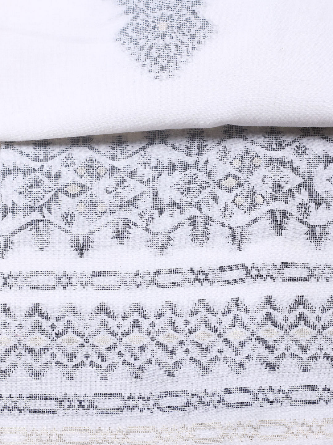 Woven Design Cotton Blend Unstitched Suit With Pant &amp; Dupatta