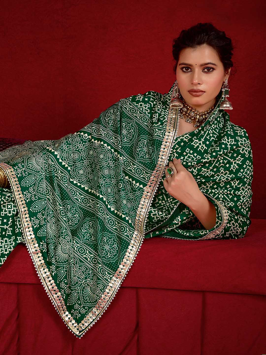 Gota Work Art Silk Saree