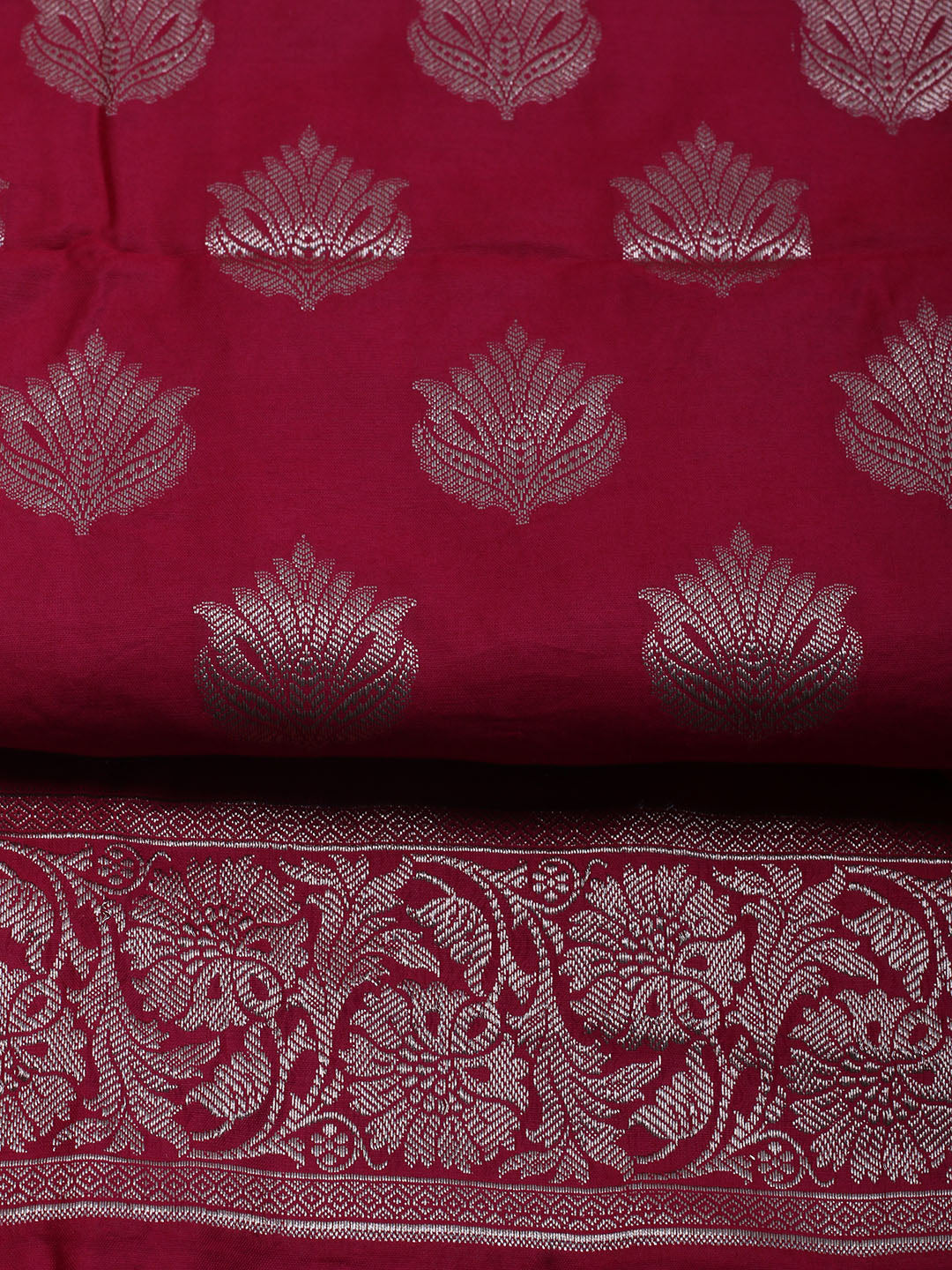 Woven Chanderi Unstitched Suit With Dupatta