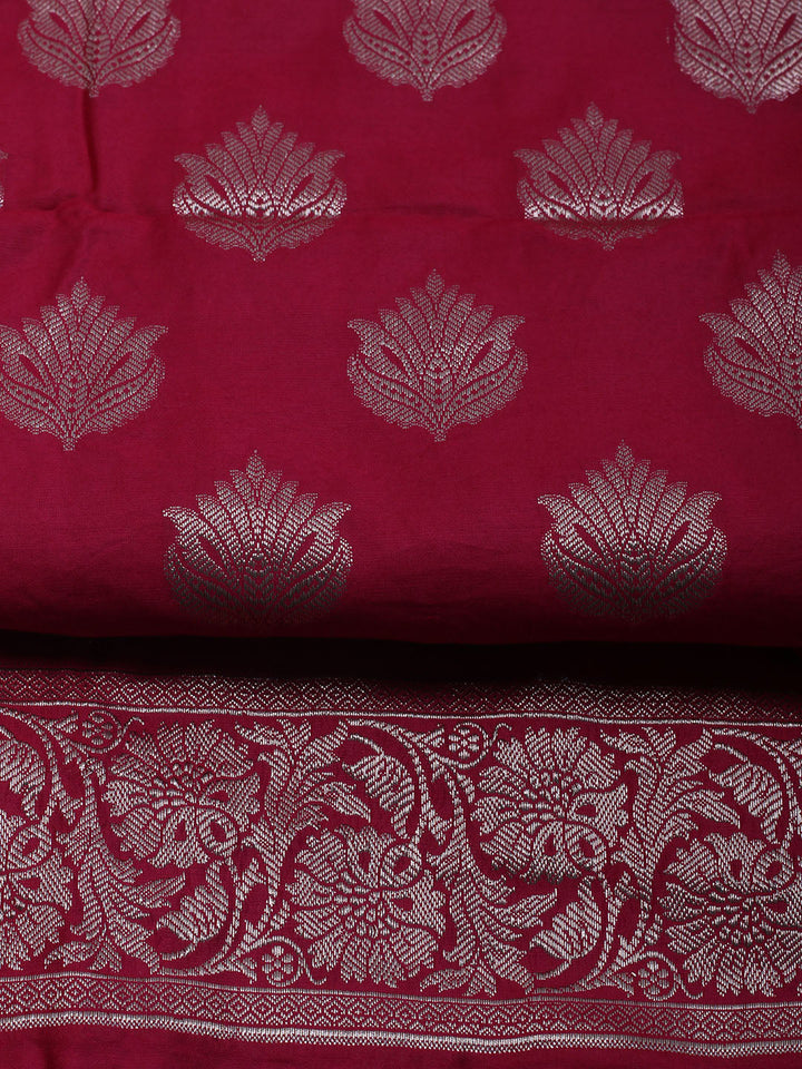 Woven Chanderi Unstitched Suit With Dupatta