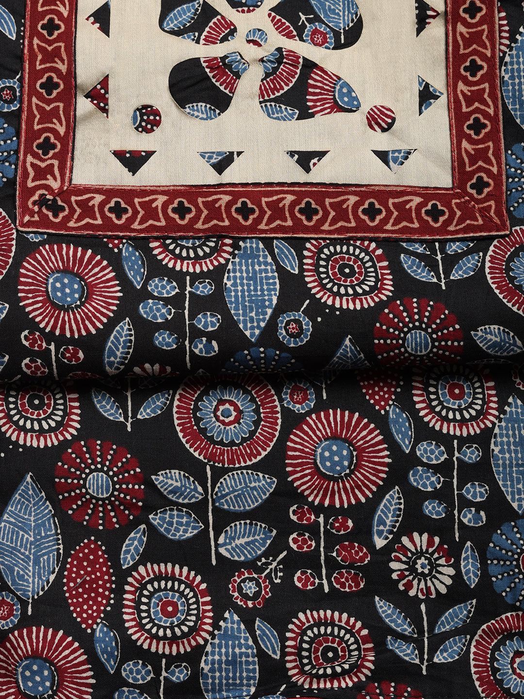 Embroidered, Cotton Blend Unstitched Suit With Pant &amp; Dupatta