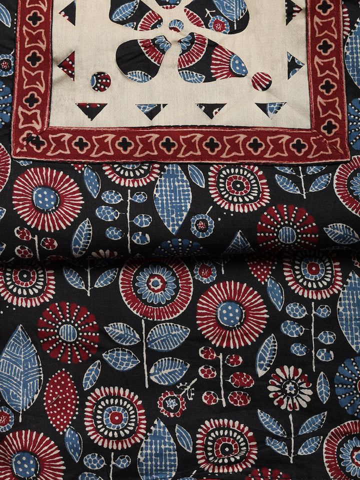 Embroidered, Cotton Blend Unstitched Suit With Pant &amp; Dupatta