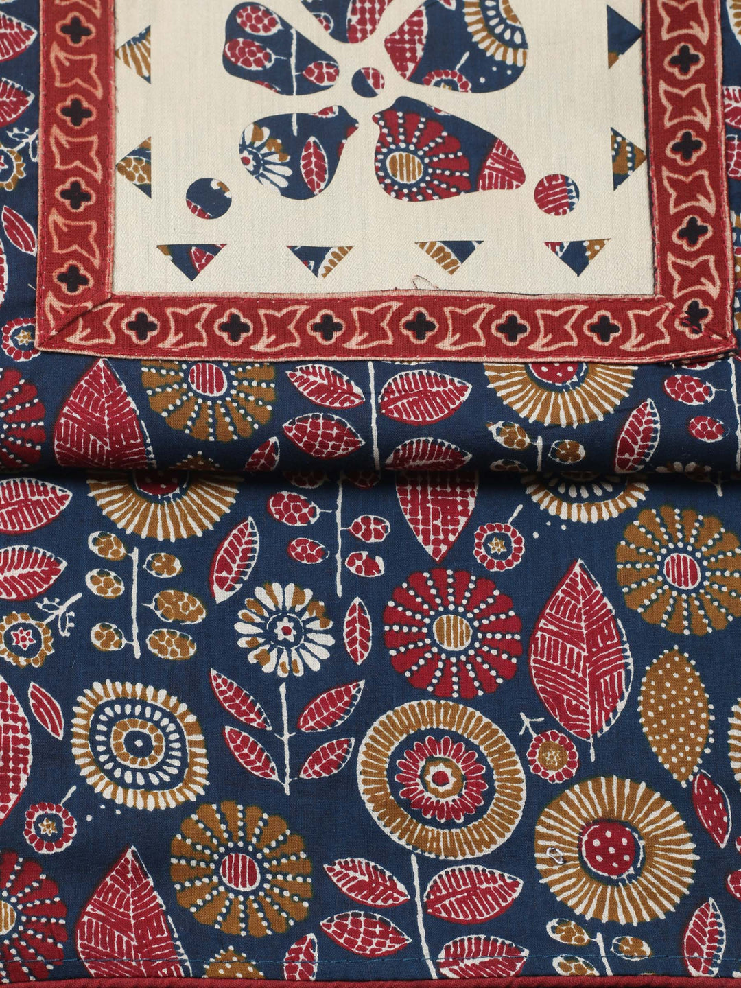 Embroidered, Cotton Blend Unstitched Suit With Pant &amp; Dupatta