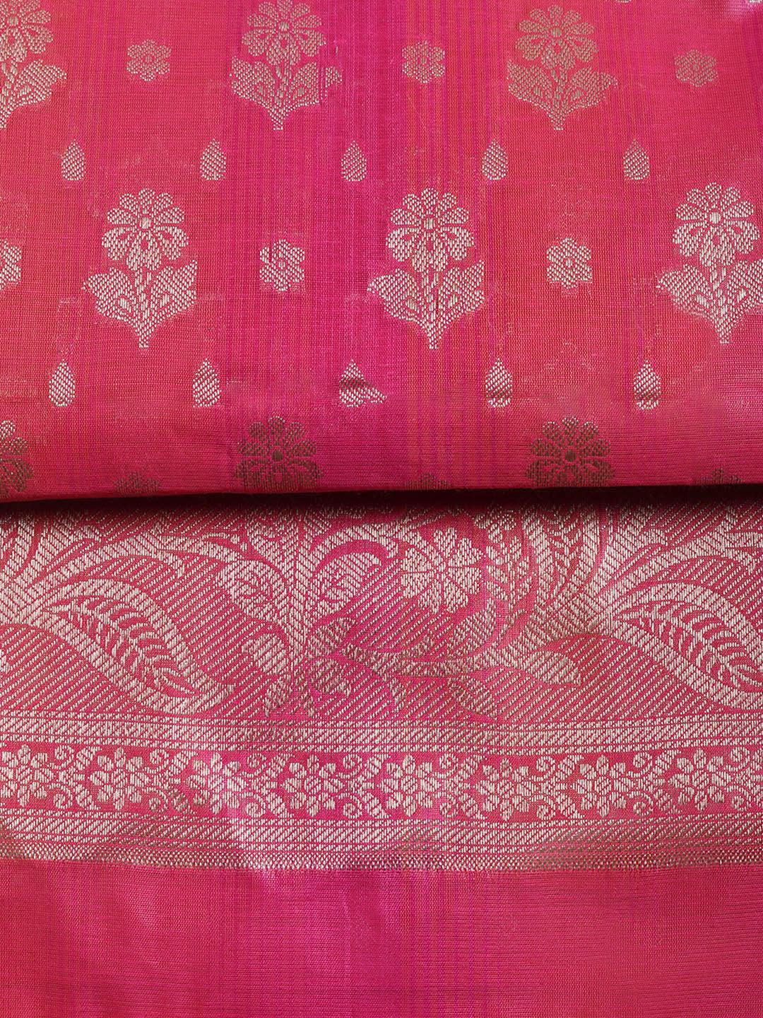 Woven Design Chanderi Unstitched Suit With Pant &amp; Dupatta