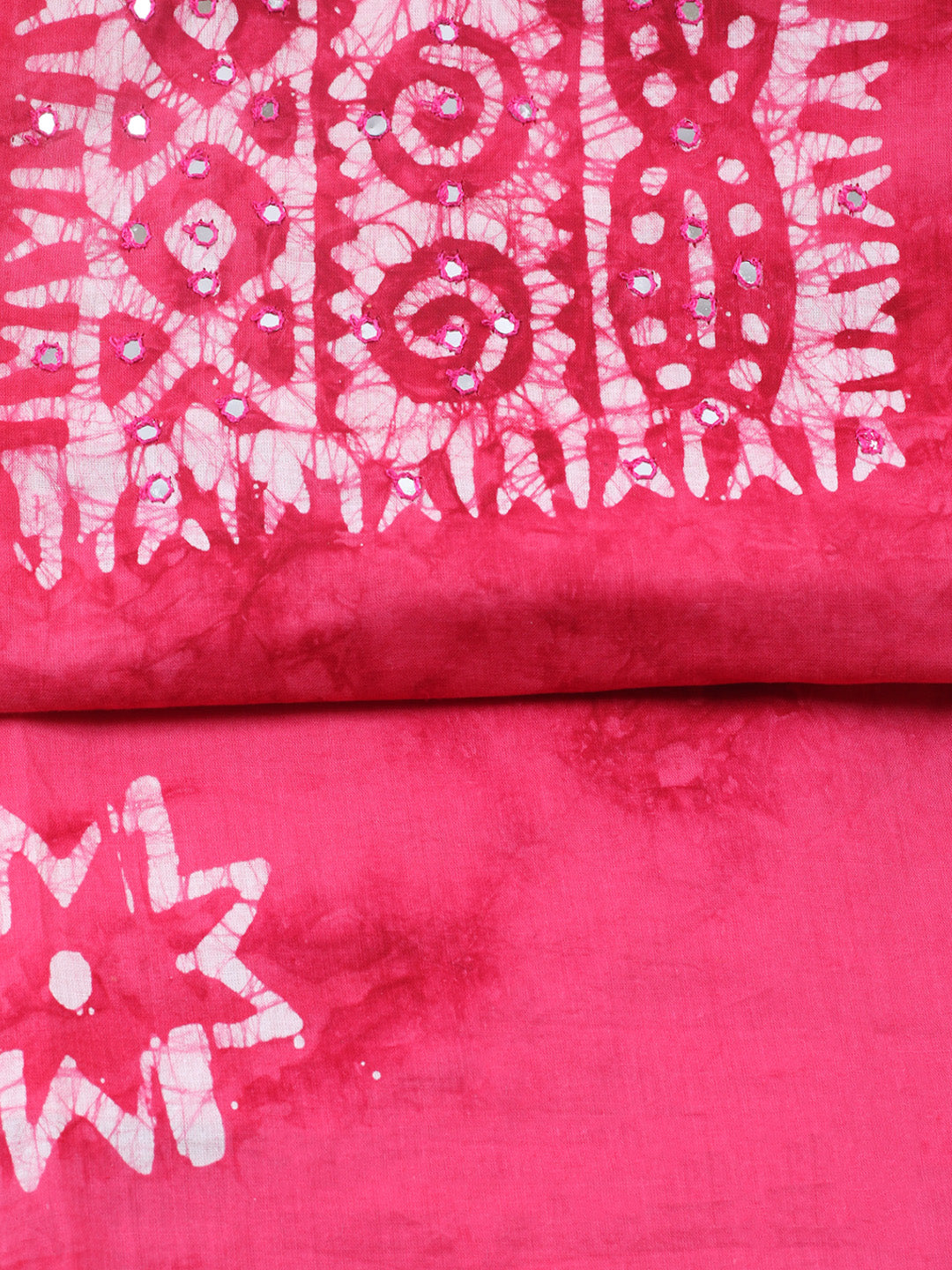 Embroidered Cotton Blend Unstitched Suit With Pant &amp; Dupatta