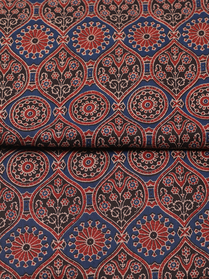 Printed Cotton Unstitched Suit With Pant Dupatta