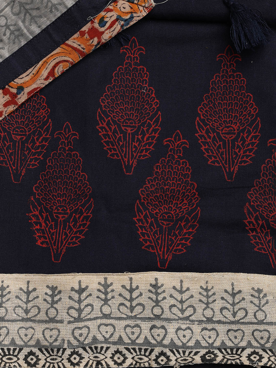 Neck Embroidered Cotton Blend Unstitched Suit With Dupatta