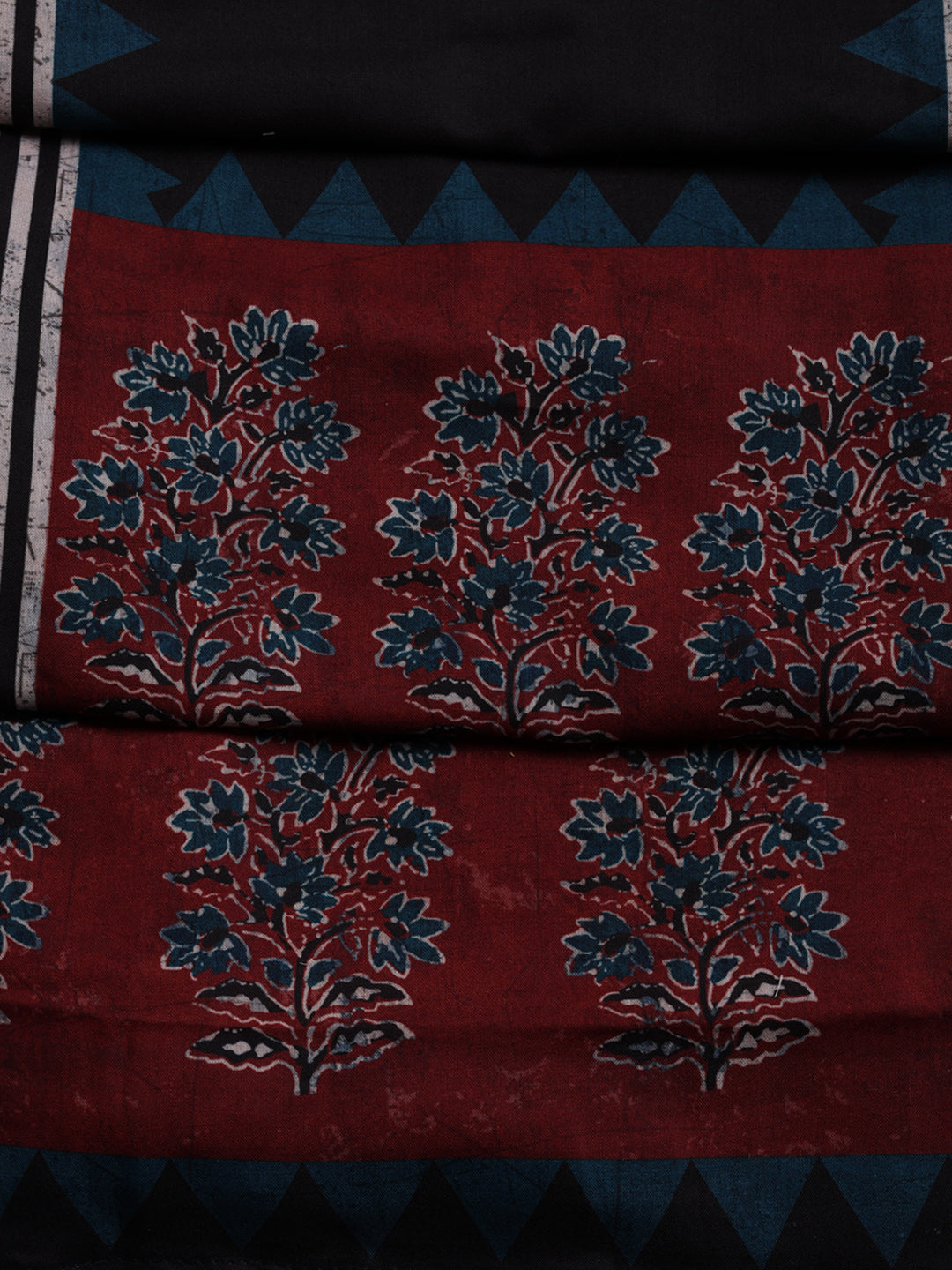 Embroidered Cotton Blend Unstitched Suit With Pant &amp; Dupatta