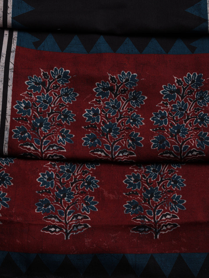 Embroidered Cotton Blend Unstitched Suit With Pant &amp; Dupatta