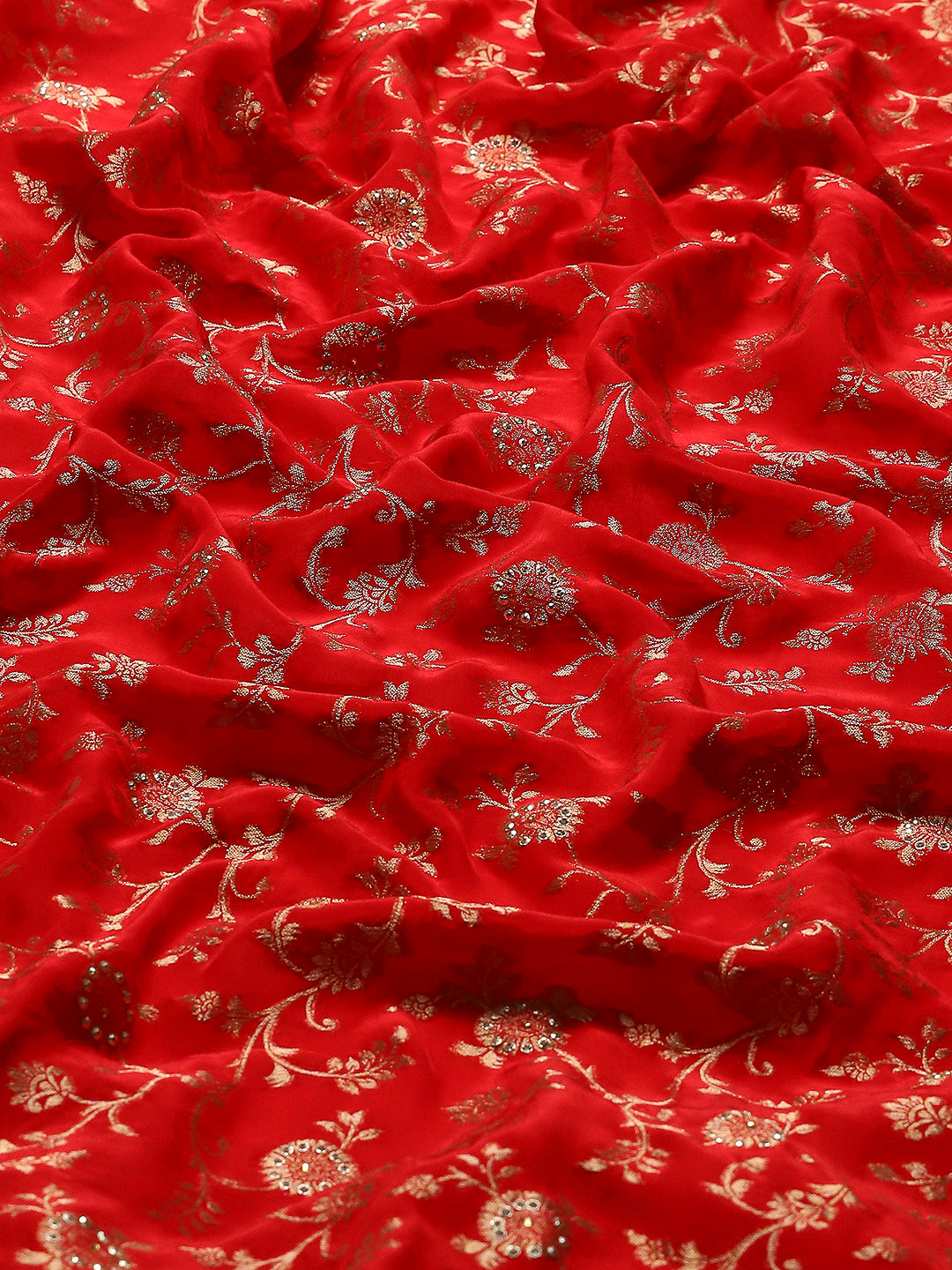 Cutdana Organza Embroidery Saree