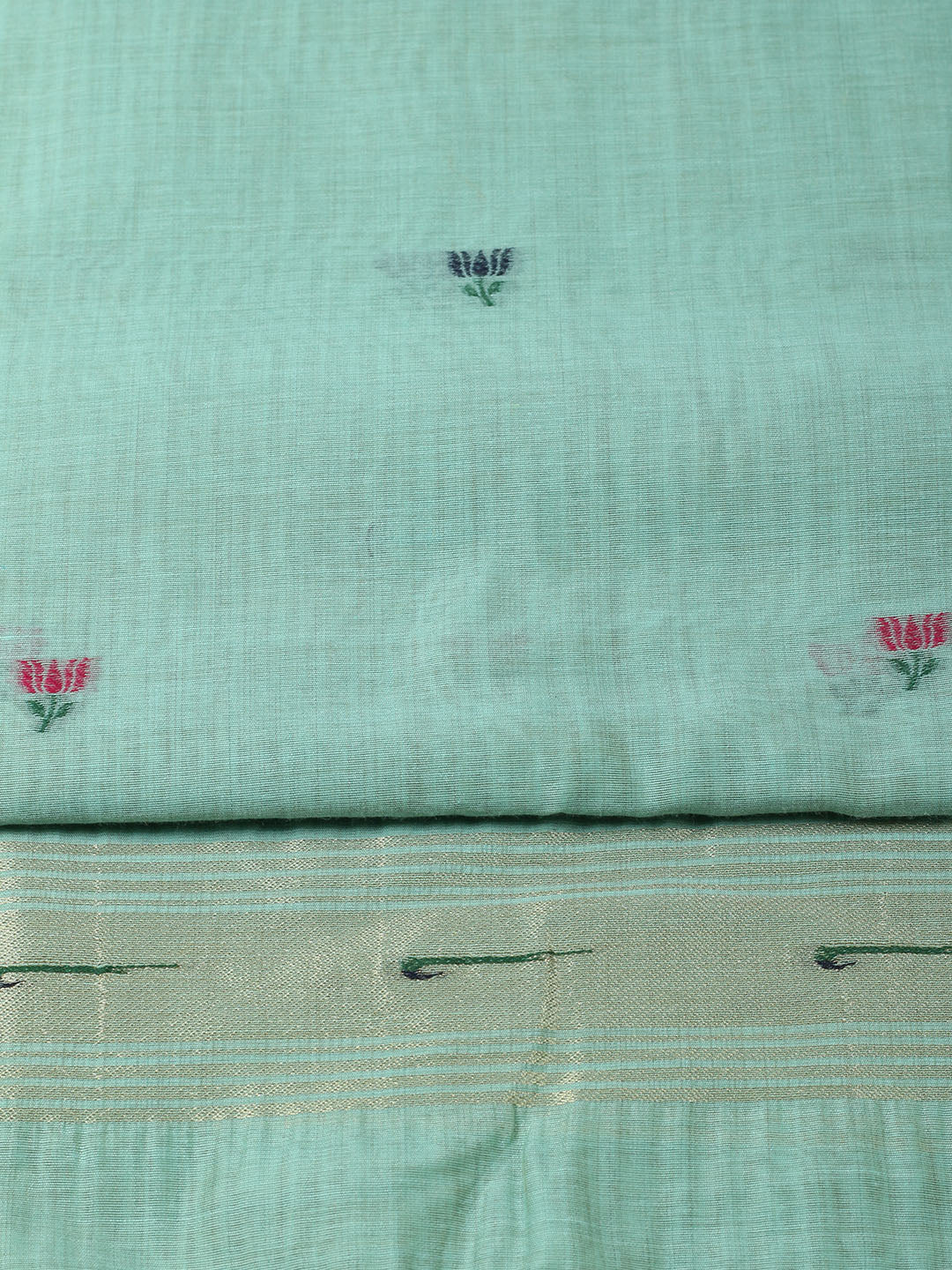 Embroidered Chanderi Unstitched Suit With Pant &amp; Dupatta
