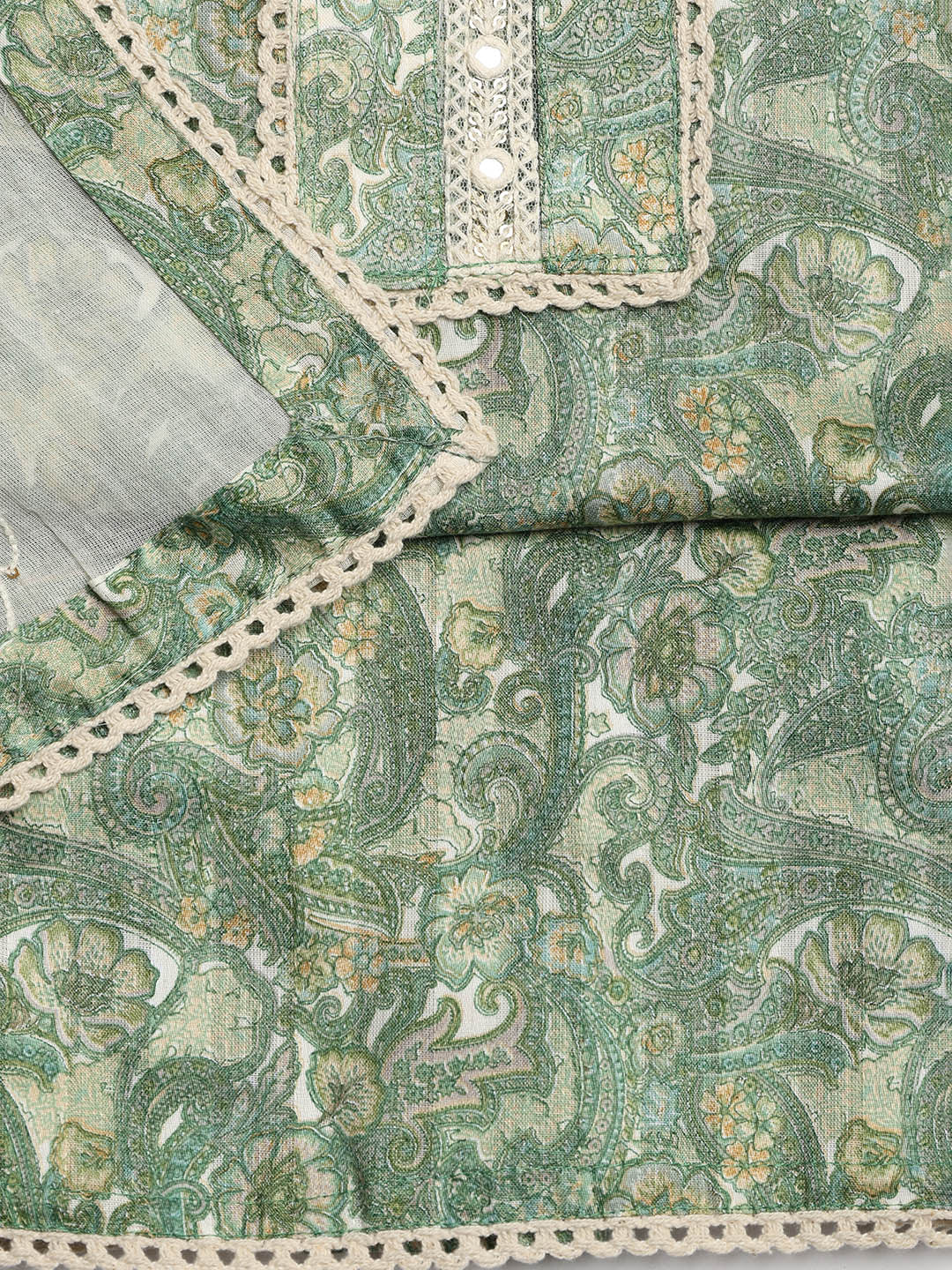 Embroidered Cotton Blend Unstitched Suit With Dupatta