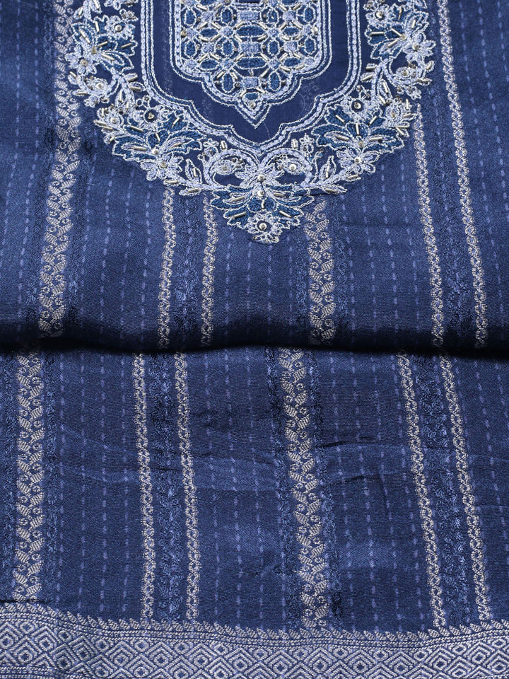 Embroidered Muslin Unstitched Suit With Dupatta