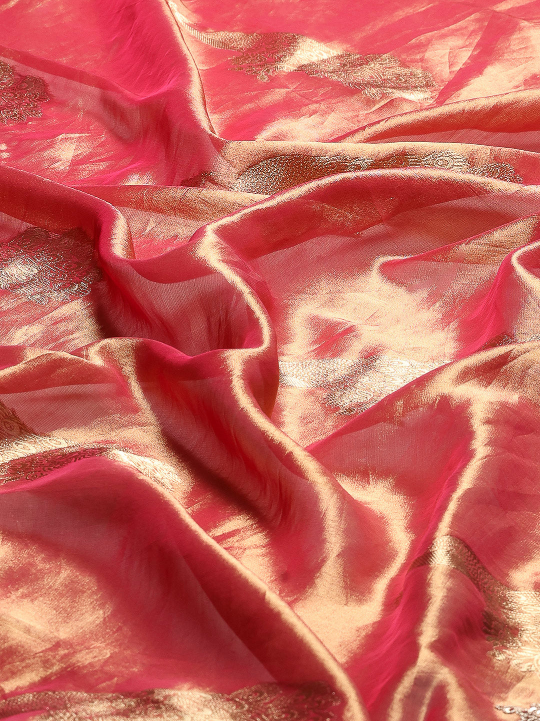 Zari Jaal &amp; Sequin Embroidered Tissue Saree
