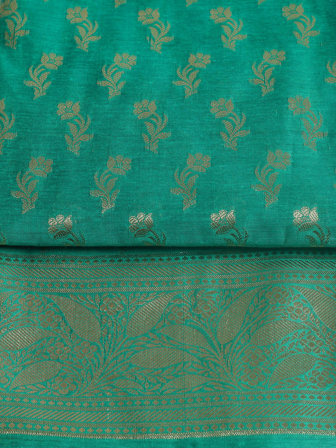 Woven Design Chanderi Unstitched Suit With Pant &amp; Dupatta