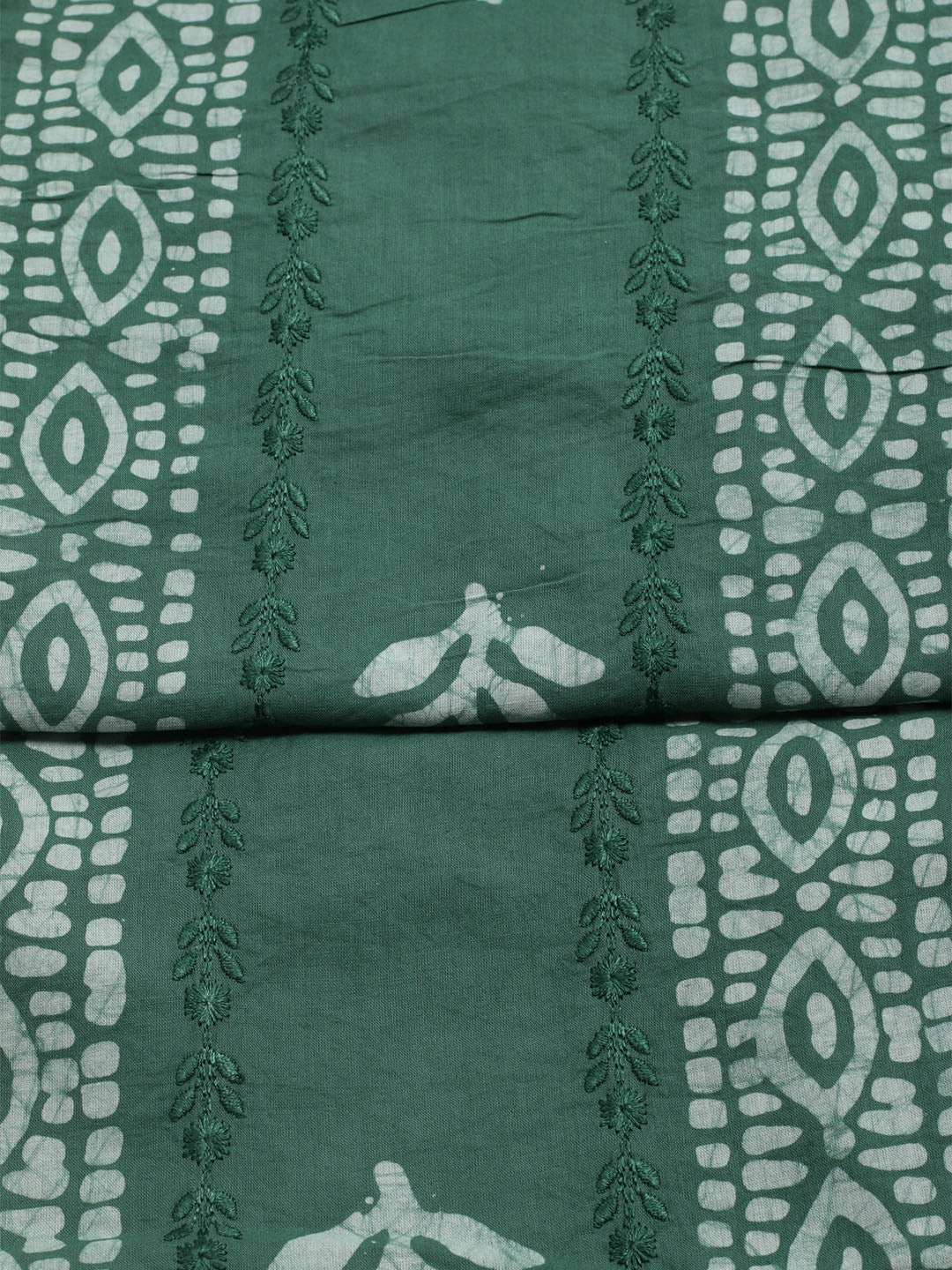 Printed Cotton Blend Unstitched Kurta With Pant &amp; Dupatta