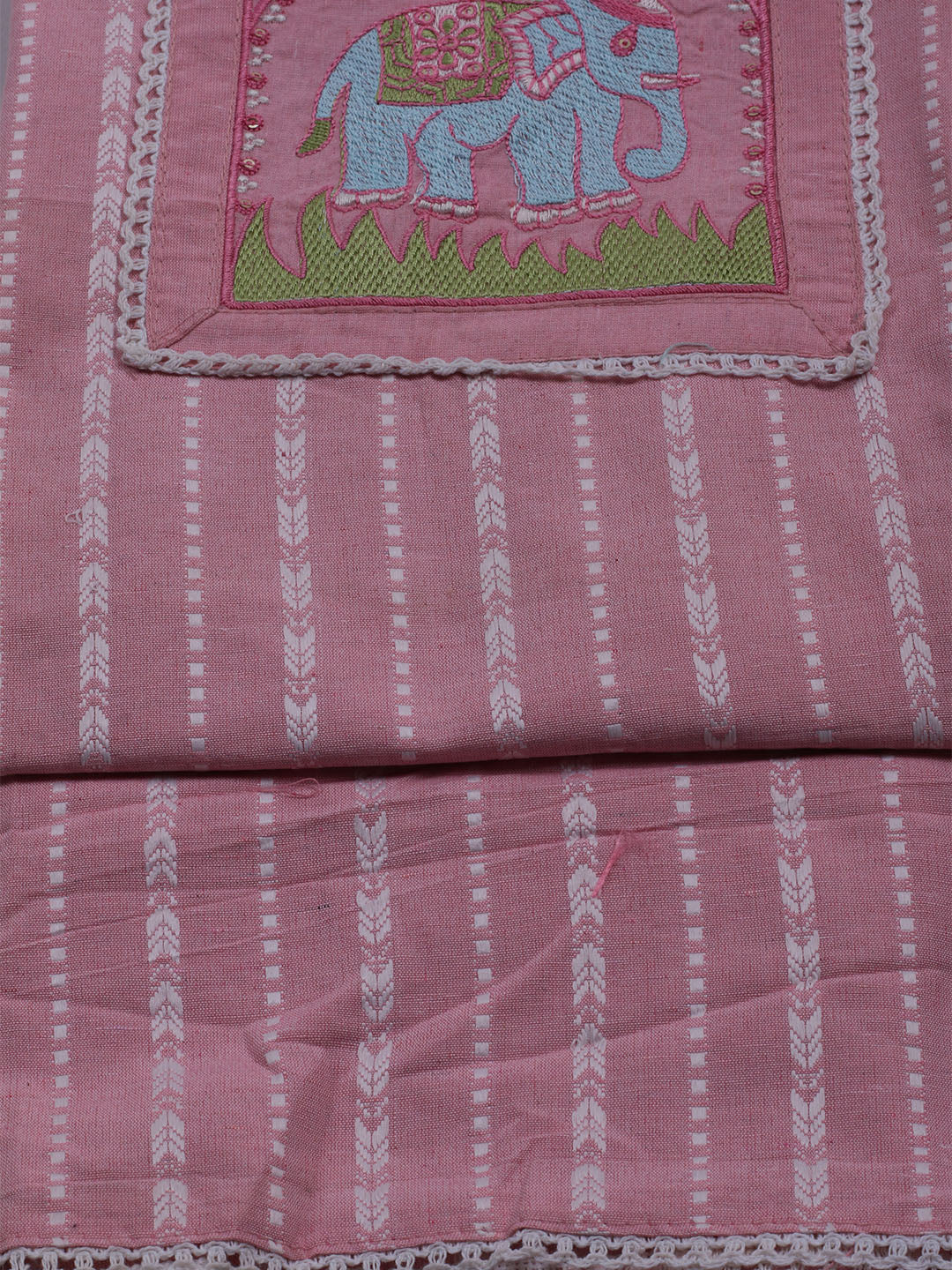 Neck Embroidered Cotton Blend Unstitched Suit With Dupatta