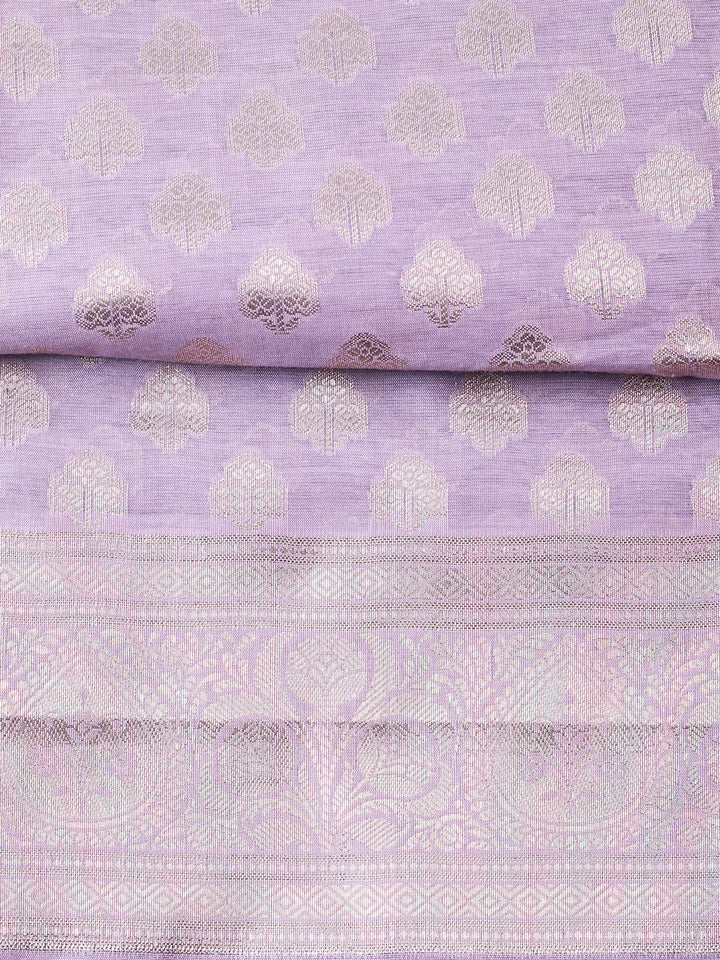 Woven Design Chanderi Unstitched Suit With Pant &amp; Dupatta