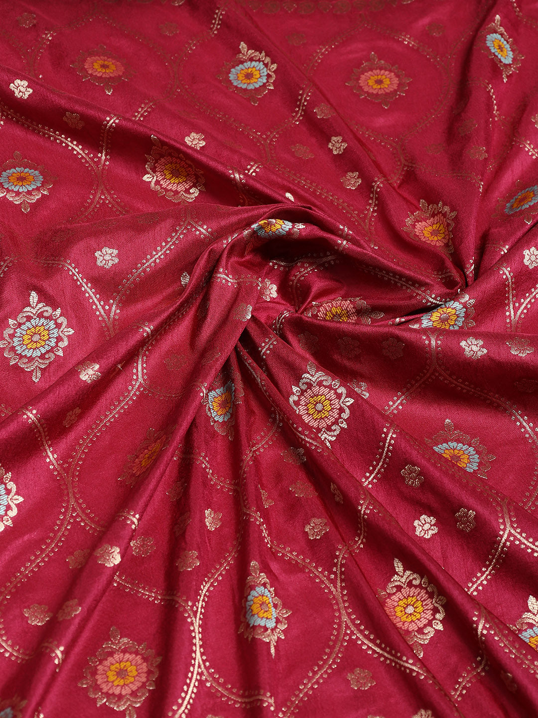 Zari Jaal Art Silk Woven Saree