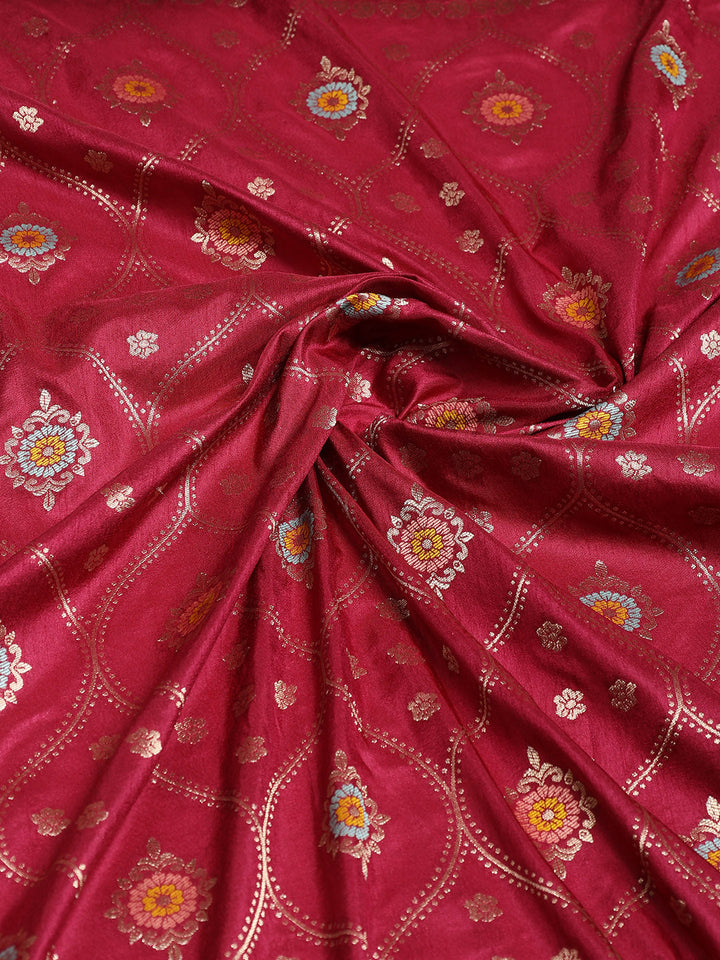 Zari Jaal Art Silk Woven Saree