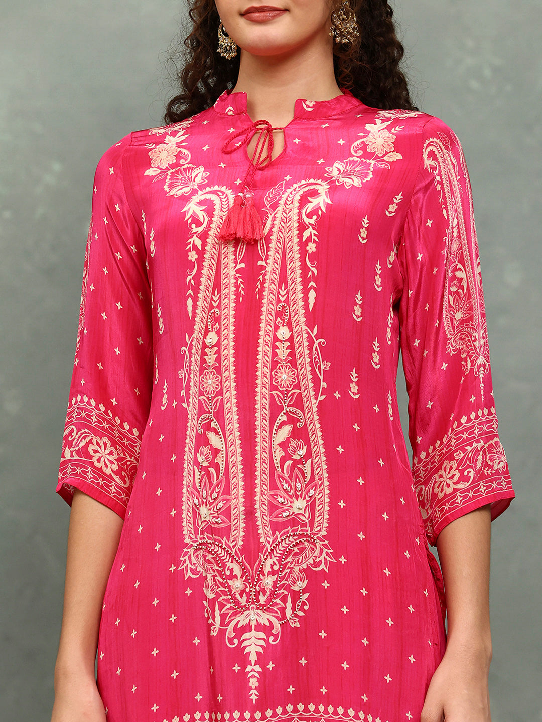 Printed Crepe Kurta With pants