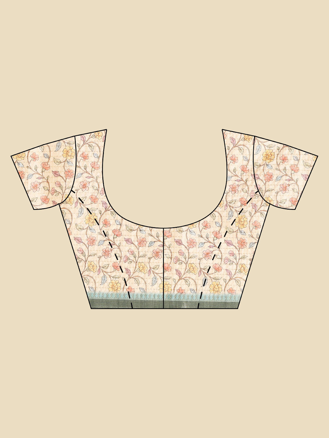 Printed Tussar Saree