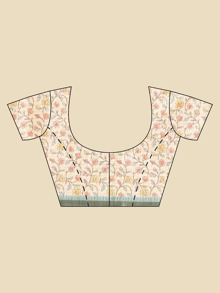Printed Tussar Saree