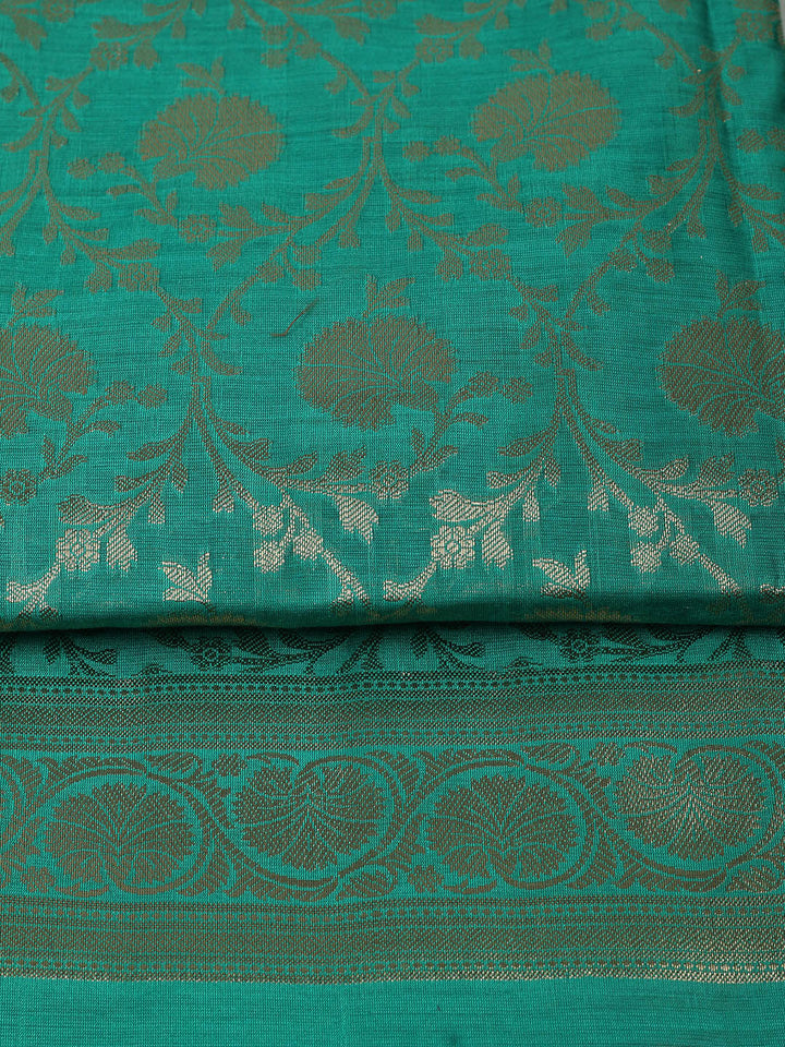 Woven Design Chanderi Unstitched Suit With Pant &amp; Dupatta