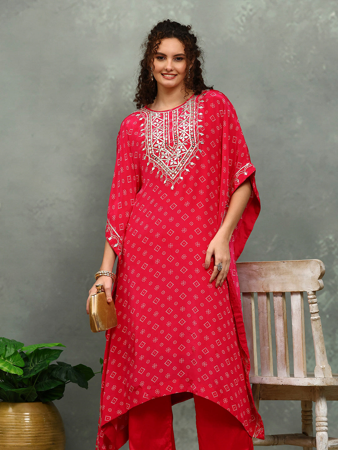 Printed Crepe Kurta With pants