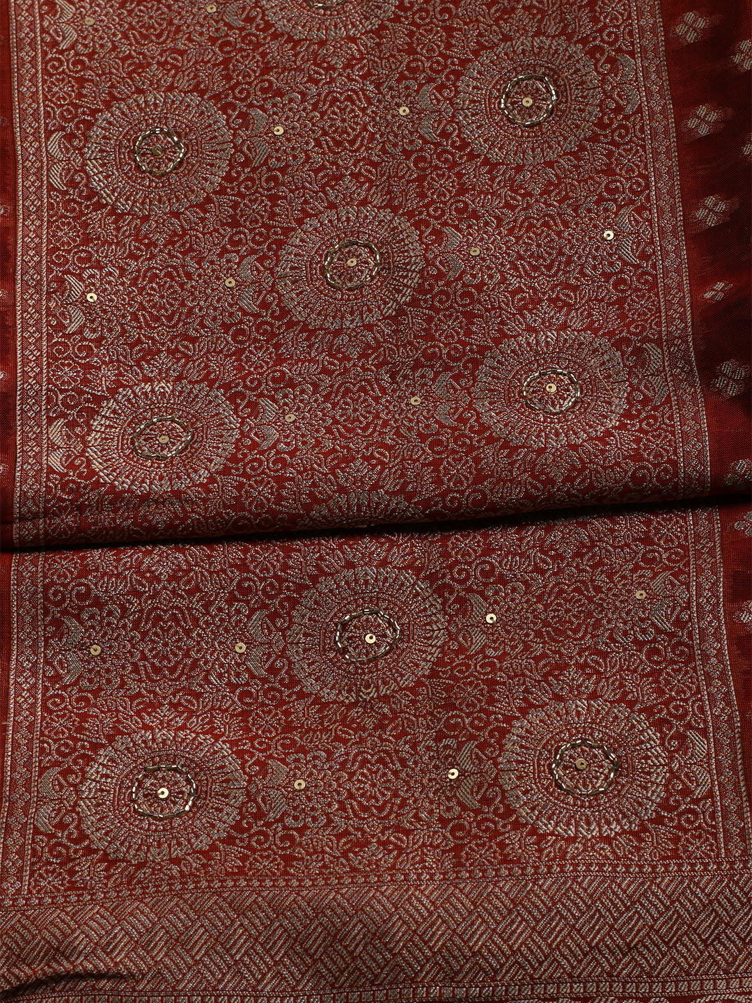 Woven Chanderi Unstitched Suit With Dupatta