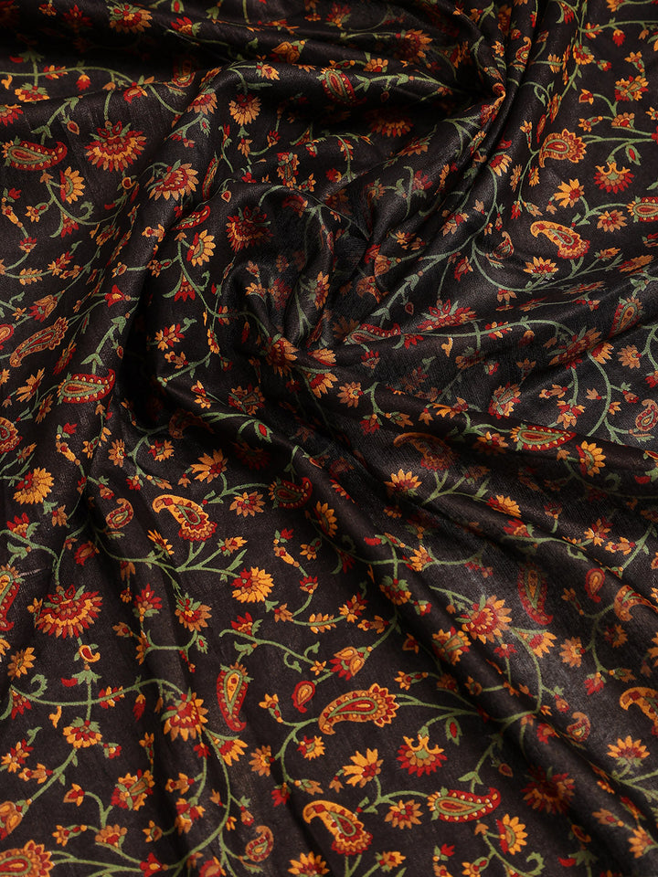 Digital Printed Cotton Blend Woven Saree